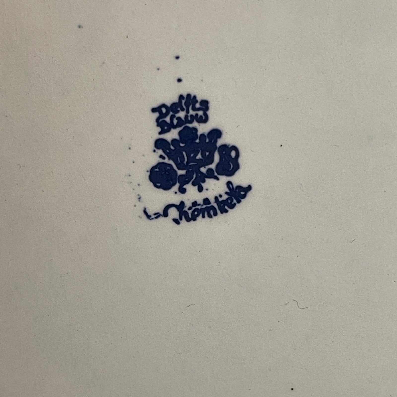 Blue floral design on a white background
