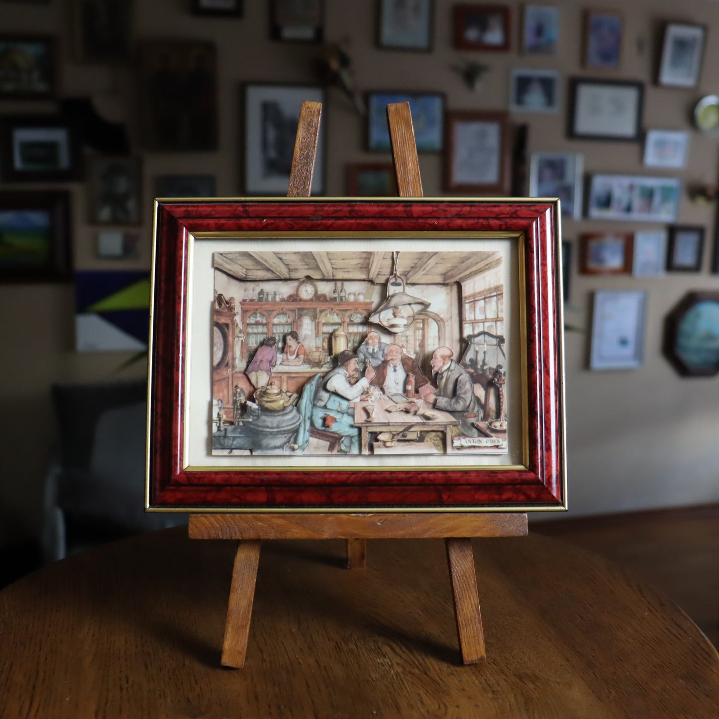 Anton Pieck's 3D illustration of a tavern scene