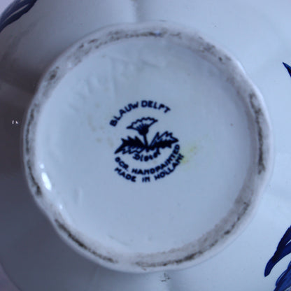 Ceramic Pitcher – Large Blue Delft Style with Floral Motif