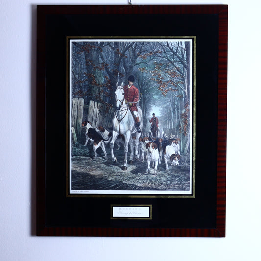 Colour lithograph - Morning, Going to Cover