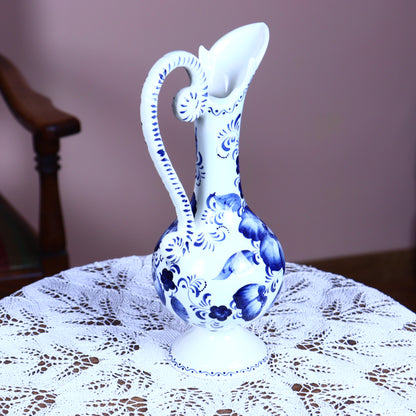 Delft Style Pitcher - Classic Floral Motif