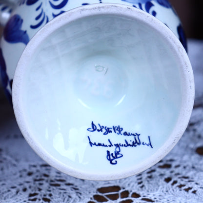 Delft Style Pitcher - Classic Floral Motif