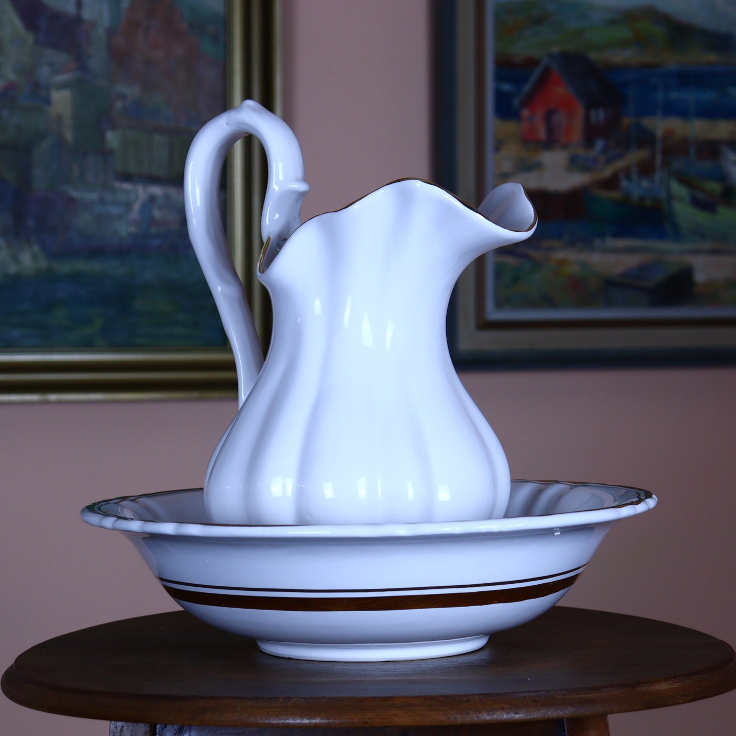 Ceramic Wash Set – Delfts Art Jug and Bowl