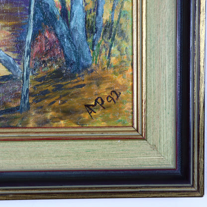 Painting on Canvas – Forest Pond in Autumn Light
