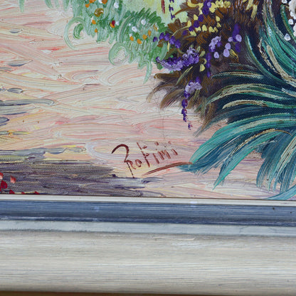 Oil Painting on Canvas – Mediterranean Villa with Garden