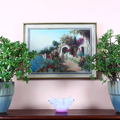 Oil Painting on Canvas – Mediterranean Villa with Garden