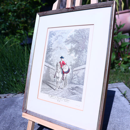 Colored Lithograph - Accustoming the Horse to the Drum
