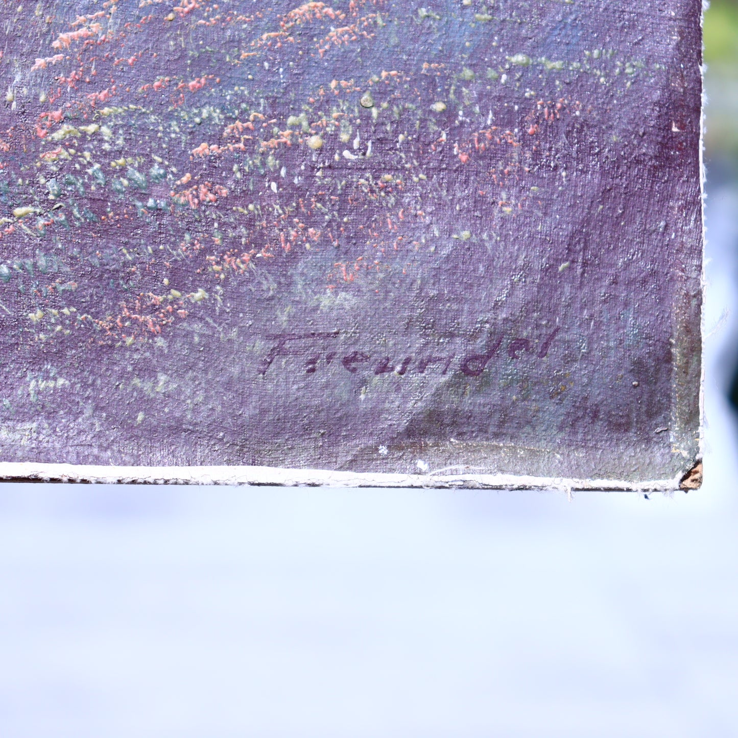 Acrylic Painting - Riverside Landscape