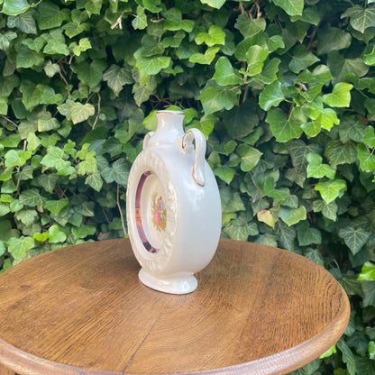 Ceramic Flask-Shaped Vase – Romantic Scene
