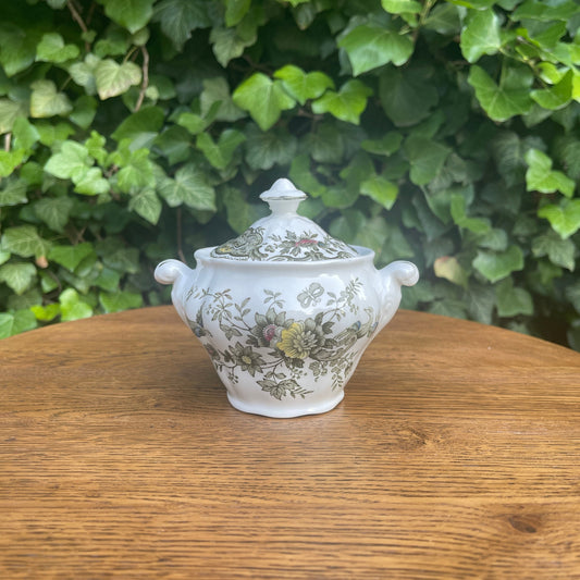 Ceramic Sugar Bowl – Windsor Green Pattern