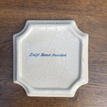 Hand-Painted Delft Style Plate – “Lente” (Spring Scene) #1