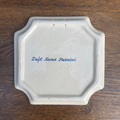 Hand-Painted Delft Style Plate – “Lente” (Spring Scene) #2