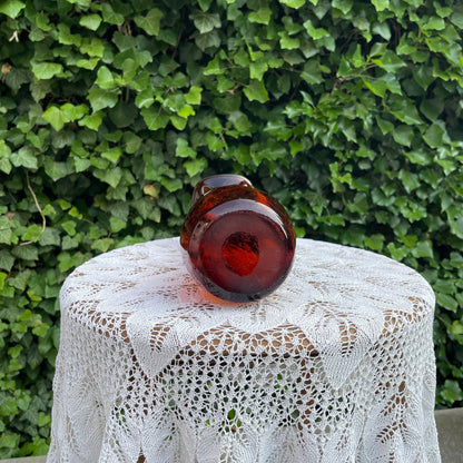 Art Glass Vase – Amber-Toned Organic Form