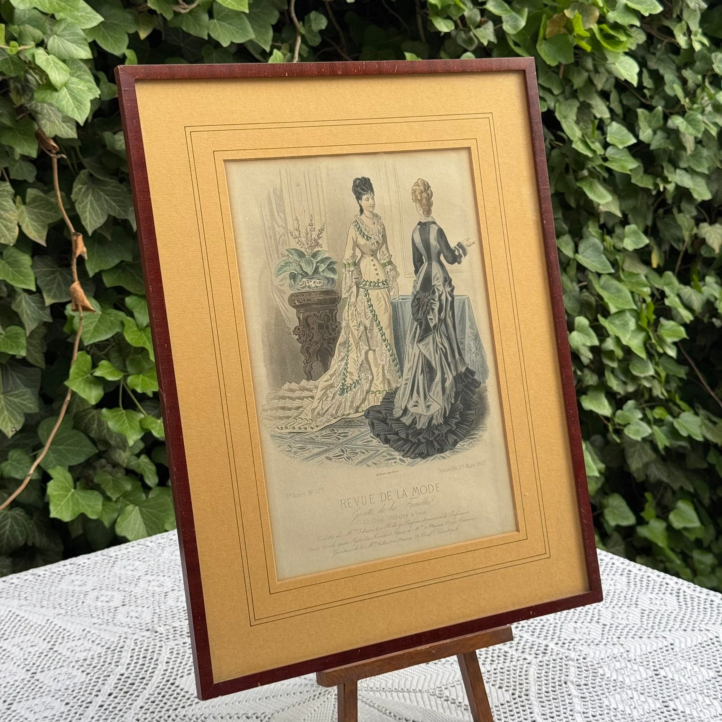 Framed Antique Fashion Print – Revue de la Mode