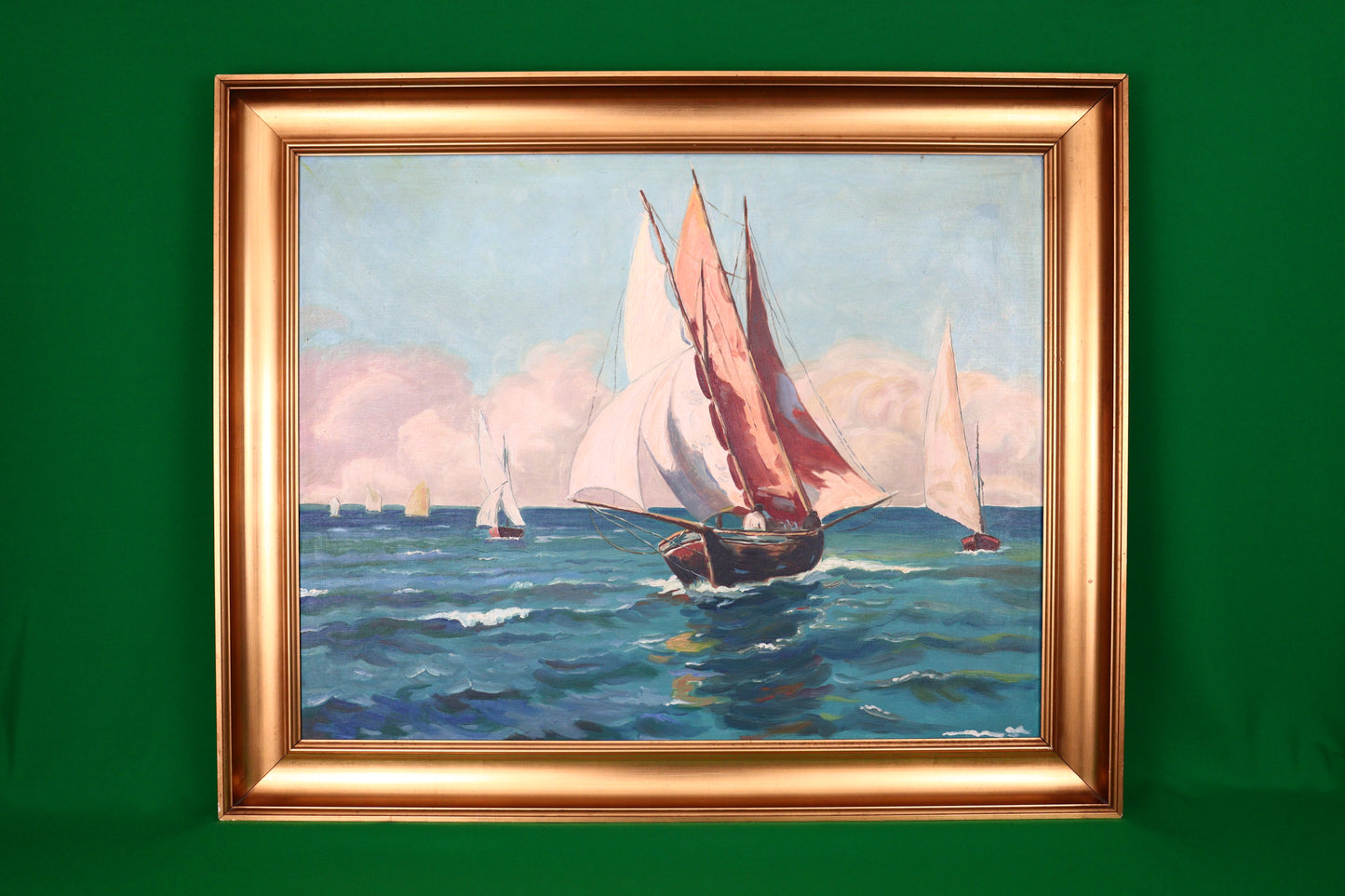 Oil on canvas - Sailboat