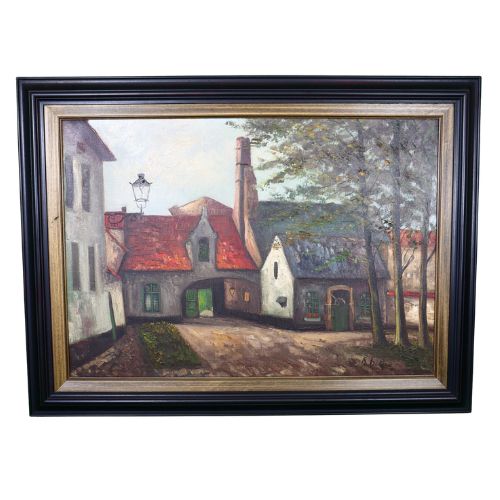 Oil on canvas - Suburban buildings