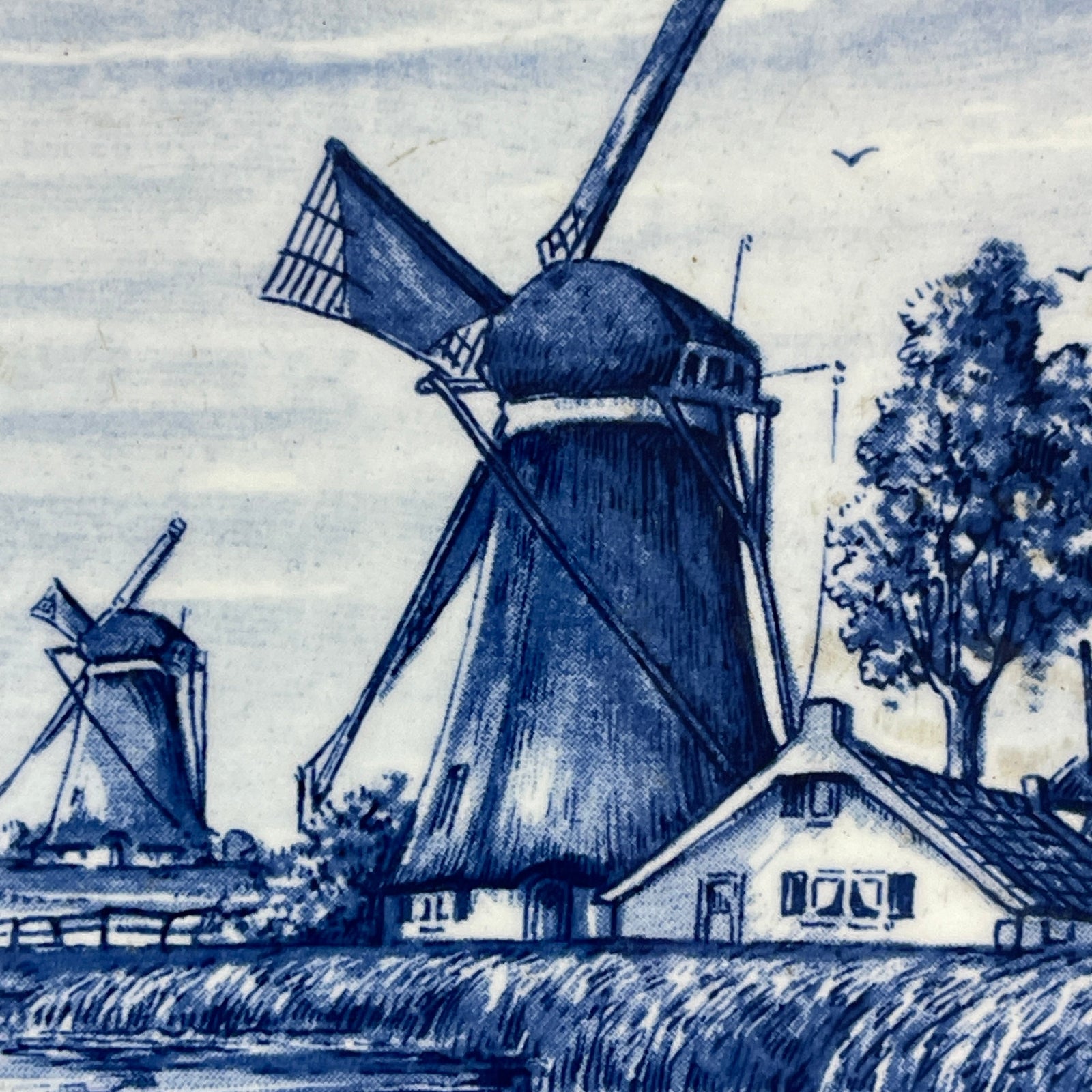 Delft Blue Ceramic Tiles with windmill
